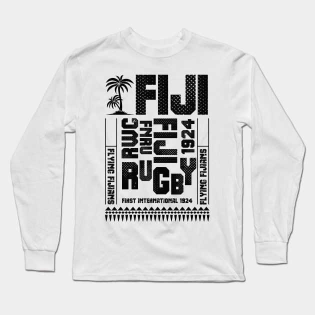 FNRU Fiji Rugby Union Flying Fijians Fan Memorabilia Long Sleeve T-Shirt by CGD